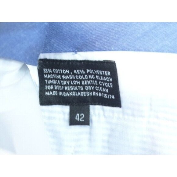 Linea Uomo Men's Shorts Size 42 Blue & White Striped Seersucker Shorts - Picture 6 of 9